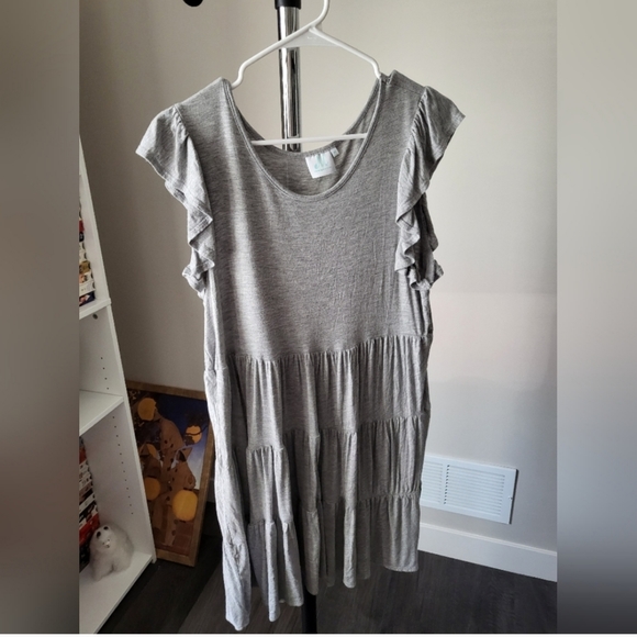 Grey Babydoll Dress - Picture 3 of 5